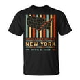 thumbnail image 1 of Vintage Total Solar Eclipse 2024 New York Tee – Unisex Adult Cotton T-Shirt Featuring Commemorative Graphic for Casual or Retro Wear, Size 2XL, Color Black, 1 of 4