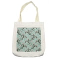 thumbnail image 1 of Vintage Tote Bag, Royal Flower Arrangements Swirling Branches and Leaves, Cloth Linen Reusable Bag for Shopping Books Beach and More, 16.5" X 14", Cream, by Ambesonne, 1 of 2