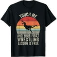 thumbnail image 1 of Vintage Touch Me And Your First Wrestling Lesson Is Free T-Shirt mens t shirt，black，women，funny，misfits，men，journey，t-shirt, 1 of 4