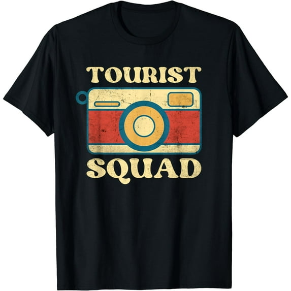 Vintage Tourist Squad Camera Vacation Traveling Lover Retro T-Shirt