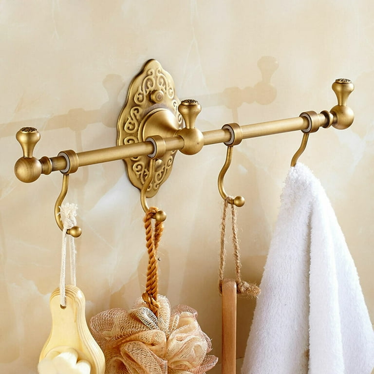 Brass towel rack shelf store