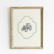 Vintage Tractor Vertical Illustration Print, Trendy Decor, Nursery Decor, Vintage Wall Art, Modern Wall Decor For Living Room, 8x12 UNFRAMED