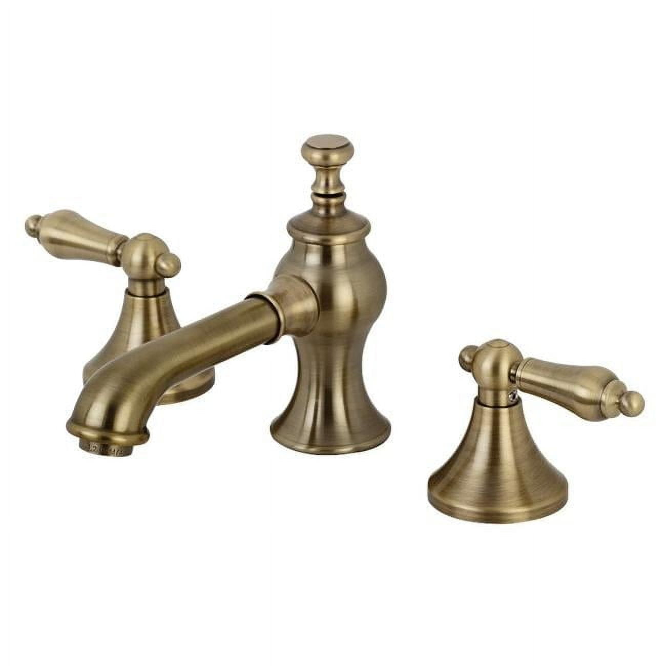 Vintage Brass 8" Widespread Elegant Bathroom Faucet