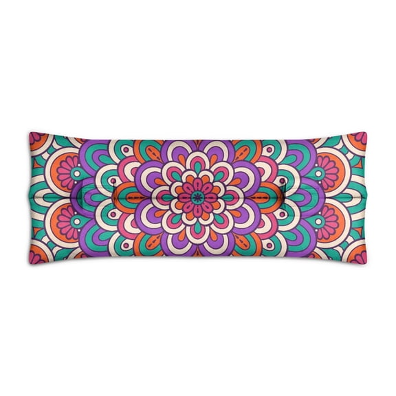 Vintage Traditional Mandala Seatbelt Pillow - Post Surgery Mastectomy Car Cushion - Chest Protector with Zen Meditation Design