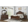 thumbnail image 1 of Vintage Traditional Style Queen 4PC Bedroom Set Made With Wood in Walnut, 1 of 16