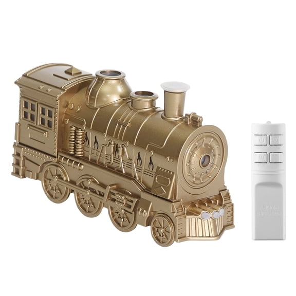 Vintage Train Aromatherapy Diffuser 300ml with Remote Control – 8W Quiet Ultrasonic Humidifier, UK Plug Essential Oil Diffuser for Home Office Yoga Room Decor