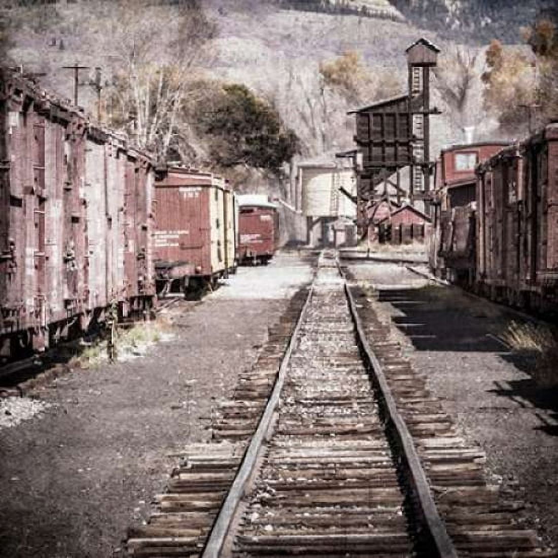 Vintage Train Yard III Canvas Art - Kathy Mahan (24 x 24)