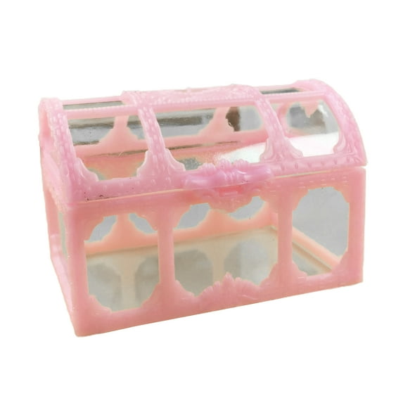 Vintage Transparent Keepsake Box, Rectangle Jewelry Display Organizer Box Vanity Lidded Box Home Decor Accent Decorative Box for Storage Trinket Rings