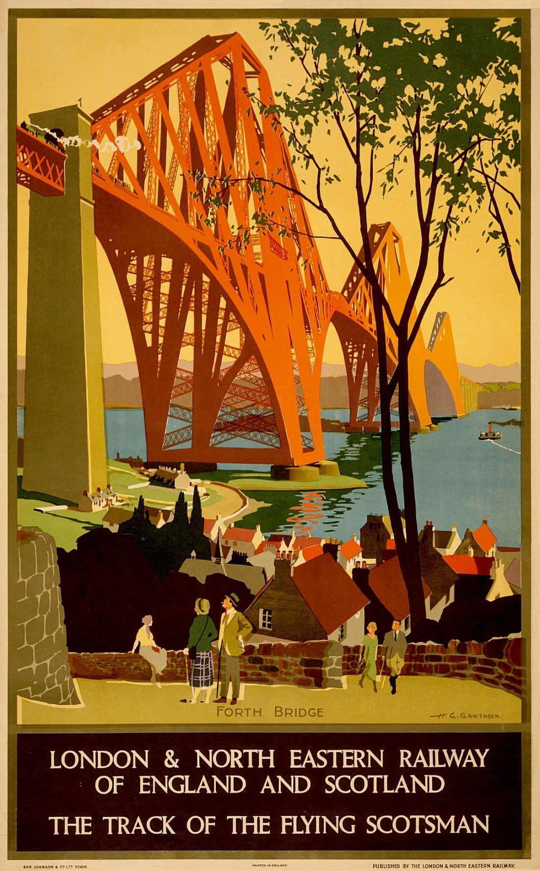 Vintage Travel London Scotland Flying Scotsman Canvas Art -  (24 x 36)