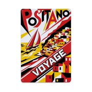 Vintage Travel Positano Italy Voyage Vintage Metal Tin Sign Plaque Wall Decor for Cafe, Club, Garden Metal Poster 8x12Inch
