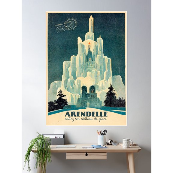 Vintage Travel Poster Arendelle Poster Wall Art, Modern Wall Decor For Living Room Bedroom, 8x12 UNFRAMED