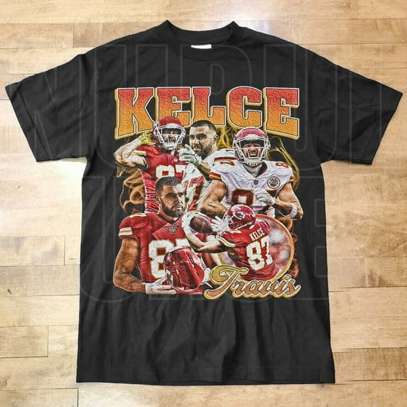 Vintage Travis Kelce shirt, Football shirt, Classic 90s Graphic Tee, Unisex, Vintage Bootleg, Gift, Retro