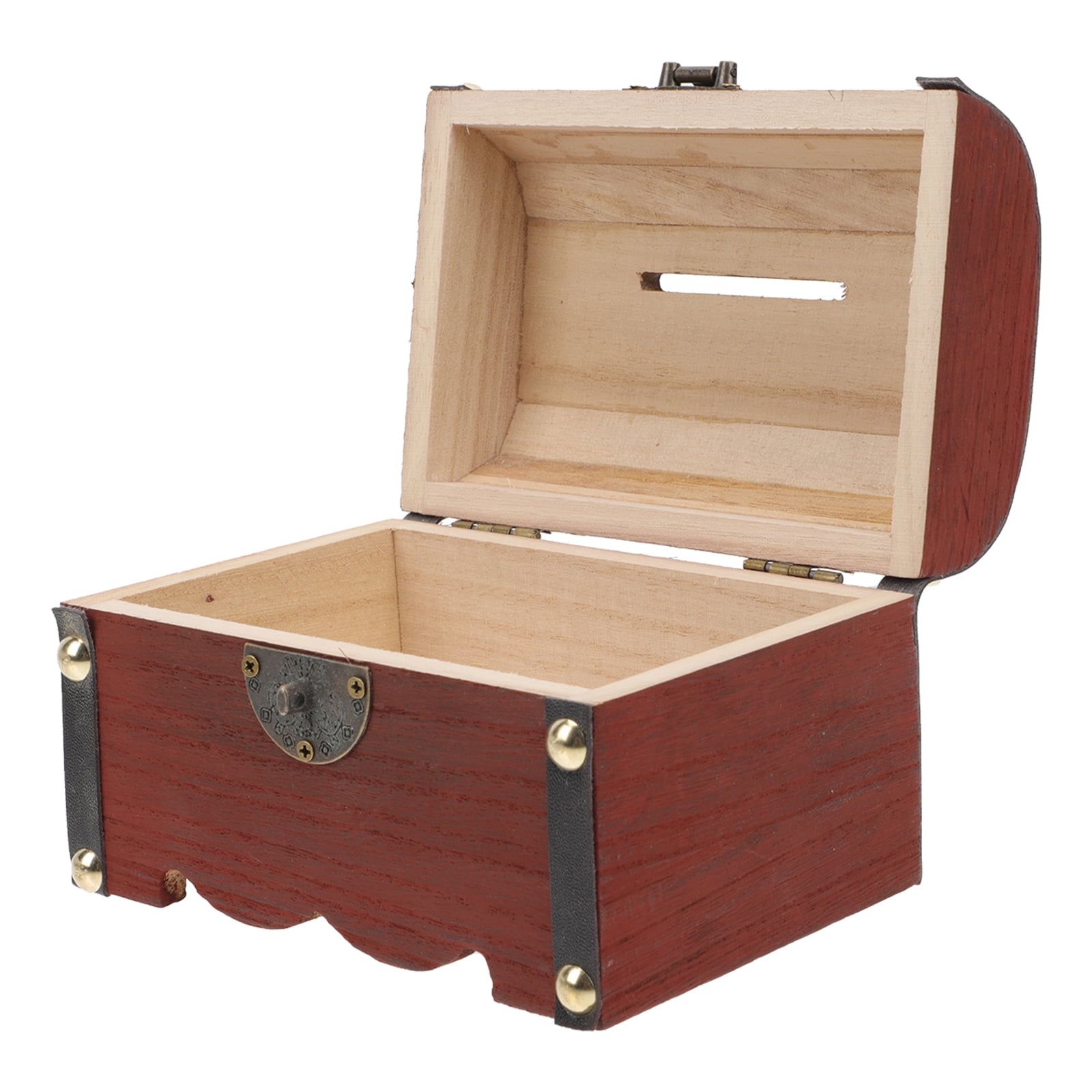 Vintage Treasure Chest Piggy Bank for Kids Prizes Pirate Coins Retro