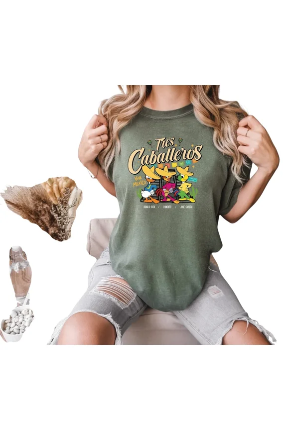 Vintage Tres Caballeros Shirt The Three Amigos Cinco de Mayo Shirts Best S-5XL - Trending Birrthday Tee Gifts Vintage Tee -Birthday Gifts