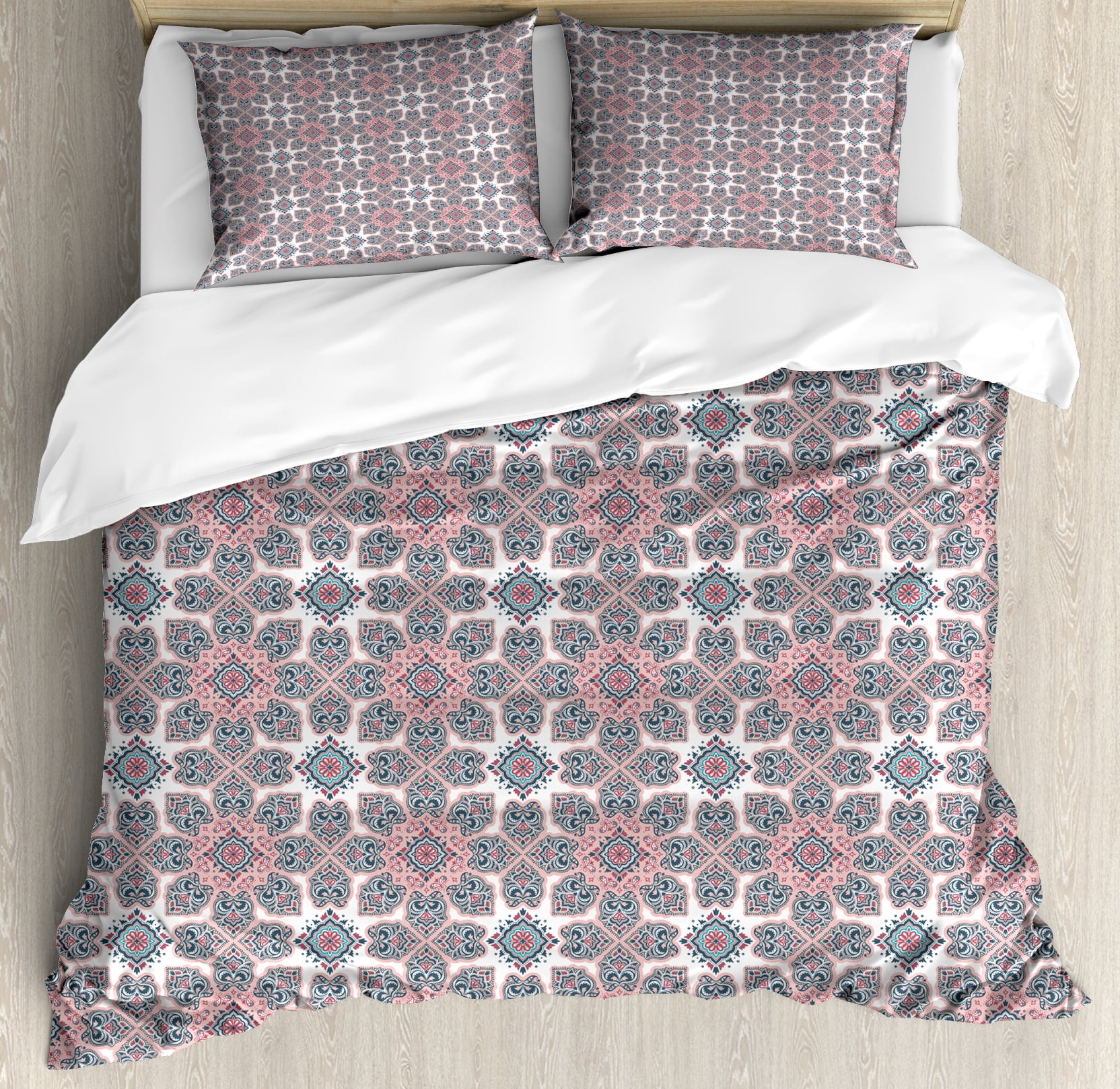 Vintage Tribal Duvet Cover Set, Inspired Oriental Ornamental Design