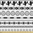thumbnail image 1 of Vintage Tribal Fabric by the Yard, Monochrome Inspired Motifs Repetition as Horizontal, Upholstery Fabric for Dining Chairs Home Decor Accents, 10 Yards, Charcoal Grey White by Ambesonne, 1 of 4