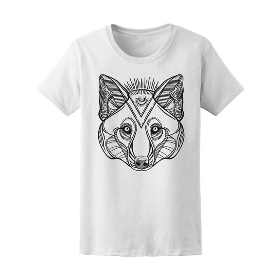 Vintage Tribal Fox T-Shirt Men -Image by Shutterstock, Male Large