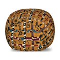 thumbnail image 1 of Vintage Tribal Storage Toy Bag Chair, Repeating Pattern of Prehistoric Art Style Human Animal Botany, Stuffed Animal Organizer Washable Bag, Small Size, Amber and Multicolor, by Ambesonne, 1 of 3
