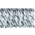 thumbnail image 1 of Ambesonne Vintage Tribal Window Valance, Feather in Aqua Hues, 42" x 12", White Teal and Blue Grey, 1 of 3