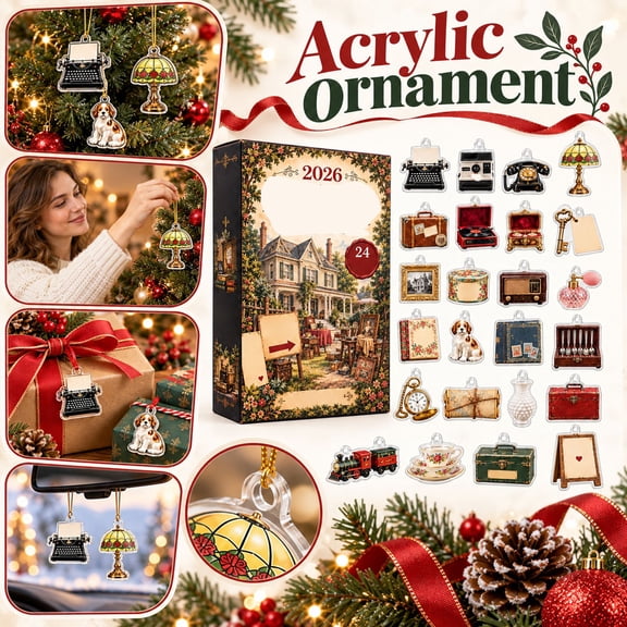 Vintage Trinket Advent Calendar 2026 24 Piece Retro Accessory Countdown Gift for Collectors and Hobbyists