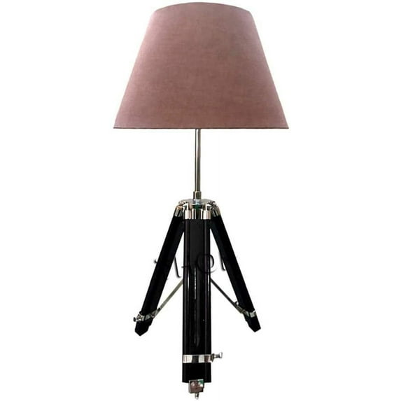 Vintage Tripod Table Lamp Stand Home Decor Black ( Lamp Shade Not Included )