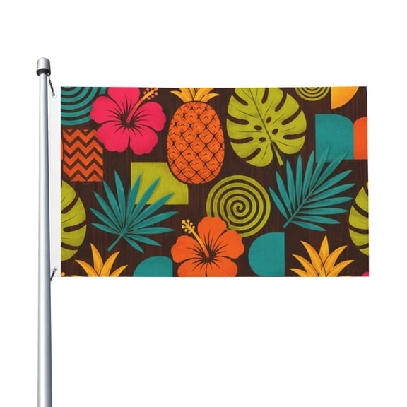 Vintage Tropical Exotic Decor Print Flag 3X5 Ft Garden Yard House Flags Banner Sign Outdoor Indoor Party Home Garden Decoration