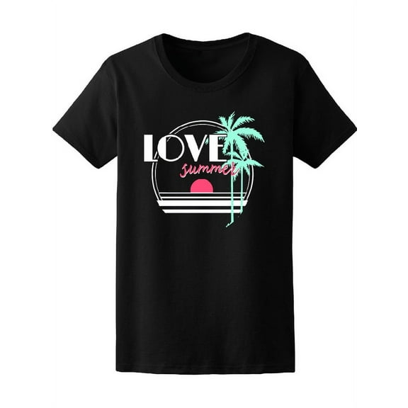 Vintage Tropical Love Summer T-Shirt Women -Image by Shutterstock, Female x-Large