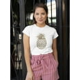 thumbnail image 1 of Vintage Tropical Pineapple T-Shirt Women -Image by Shutterstock, Female Small, 1 of 4
