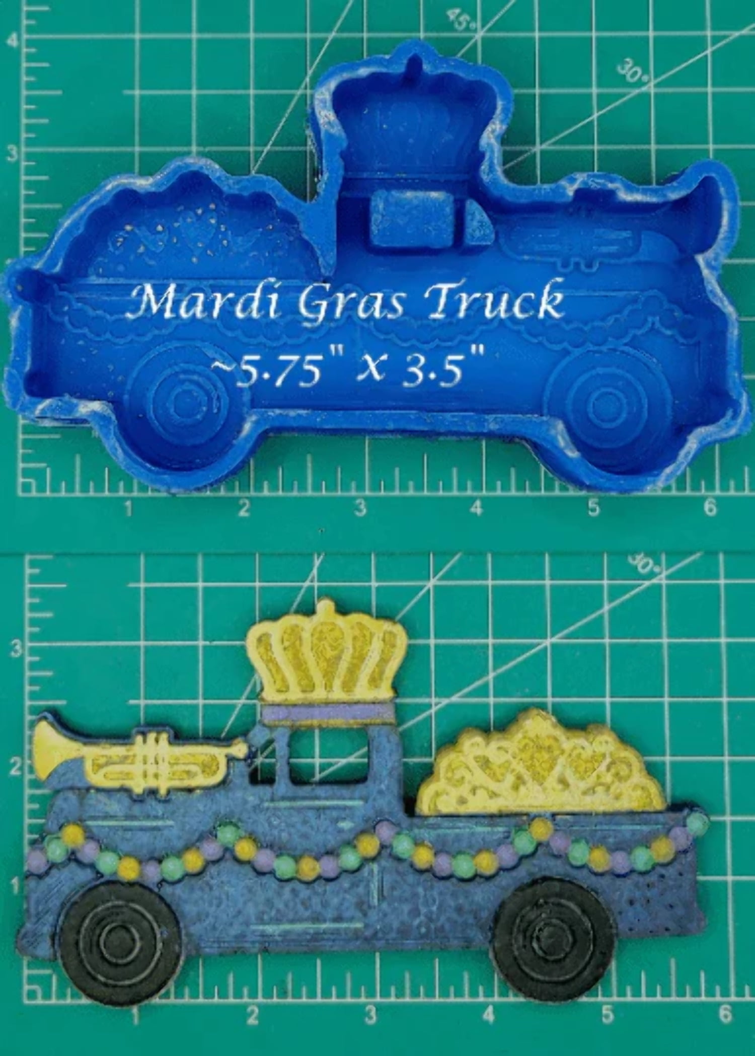 Vintage Truck Mardi Gras Parade Float Silicone Freshie Mold
