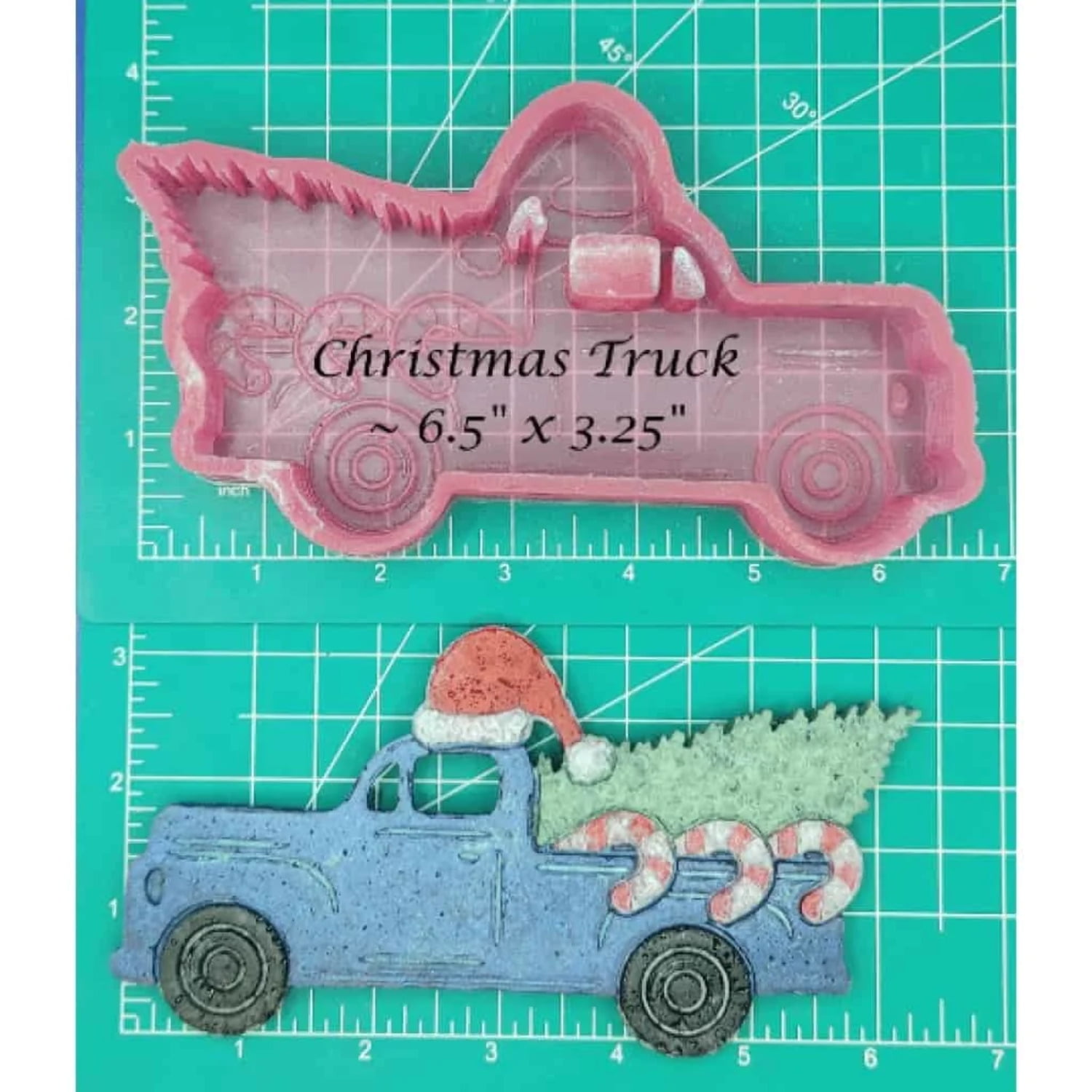 Vintage Truck with Christmas Tree Silicone Freshie Mold