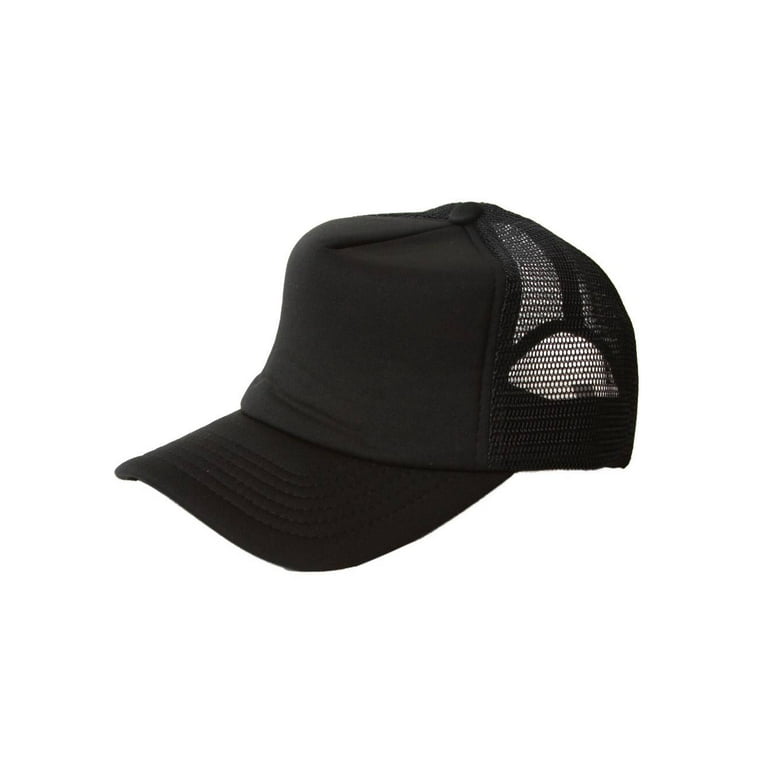 Solid black trucker hat outlet