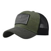 Vintage Trucker Hats for Men American Flag Patch Breathable Mesh Classic Baseball Caps Adjust Cotton Running Ball Hats