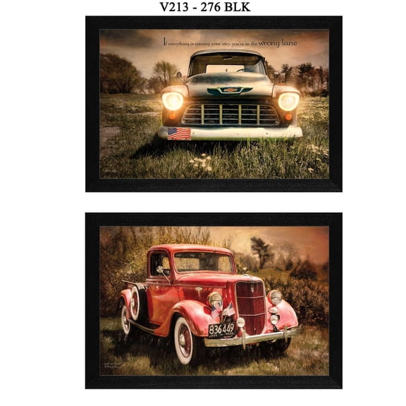 TrendyDecor4U Vintage Trucks Collection By Robin-Lee Vieira Wall Art V213-276