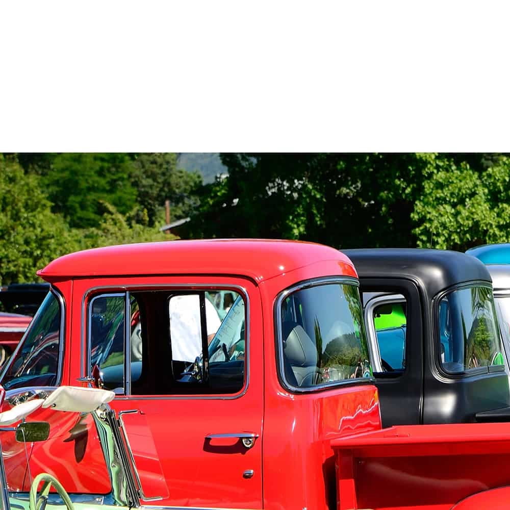 Vintage Trucks Photography-14"x14" Canvas Artwork - Multi-Color 14 x 14