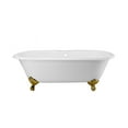 thumbnail image 1 of Vintage Tub & Bath Cambridge 60 Inch Cast Iron Double Ended Clawfoot Tub - Rim Faucet Drillings, 1 of 1