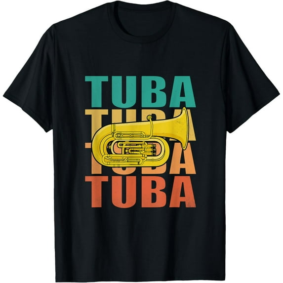 Vintage Tuba Player Men Big Band Orchestra Retro Tuba T-Shirt