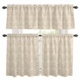 thumbnail image 1 of Vintage Turkish Pattern Kitchen Curtains Valances and Tiers Set of 3 Medieval Brown Bohemia Tier Curtains and Valance with Rod Pocket for Small Windows, 27.5"x36", 1 of 9