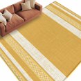 thumbnail image 1 of Vintage Turmeric Yellow Striped Area Rug 5x7 Washable Rug Non Slip Farmhouse Modern Stripes Boho Large Area Rug Soft Stainresistant Indoor Carpet for Living Room Bedroom Office Dining Room Nursery, 1 of 9