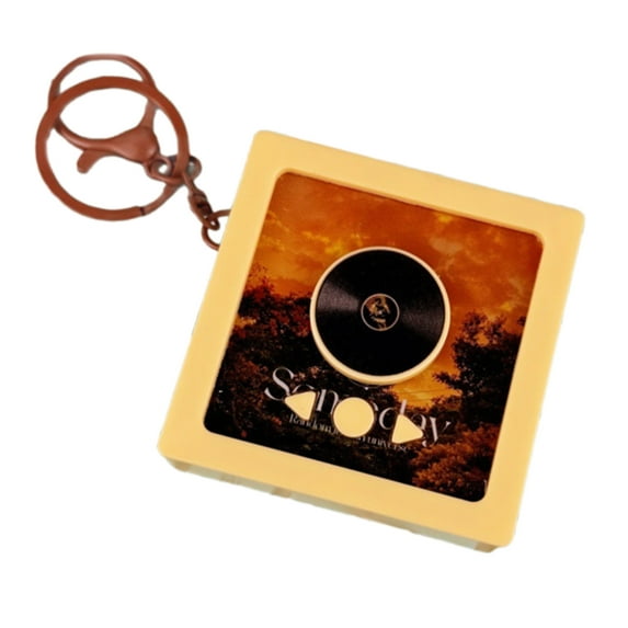 Vintage Turntables Music Player Keychain Portable Retro Music Box Pendants Ornaments for Music Lovers Enthusiasts