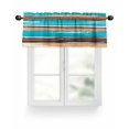 thumbnail image 1 of Vintage Turquoise Valances for Windows Brown Gradient Abstract Wood Grain Valance Rod Pocket Light Filtering Short Window Treatments Curtains for Kitchen Bathroom Living Room Bedroom, 42 x 12 Inch, 1 of 7