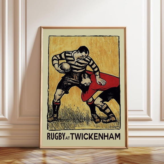 Vintage Twickenham Rugby London Sports Stadium Decoration, Unframed Poster
