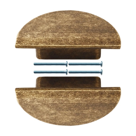 Vintage Type Cupboard Knobs Ergonomic Semi Circular Drawer Handles Pair Easy Grip for Kitchen Wardrobe Dresser Cupboard