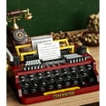 thumbnail image 1 of Vintage Typewriter Building Block Model – Chrome Retro Keyboard-Inspired Display Toy for Adults & Teens, 1 of 5