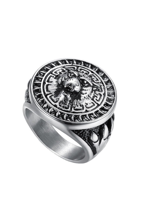 Vintage U.S. Army Eagle 14K White Gold Ring Men Silver Gold U.S. Army Ring Marine Corps Ring Men Fashion Jewelry Gift