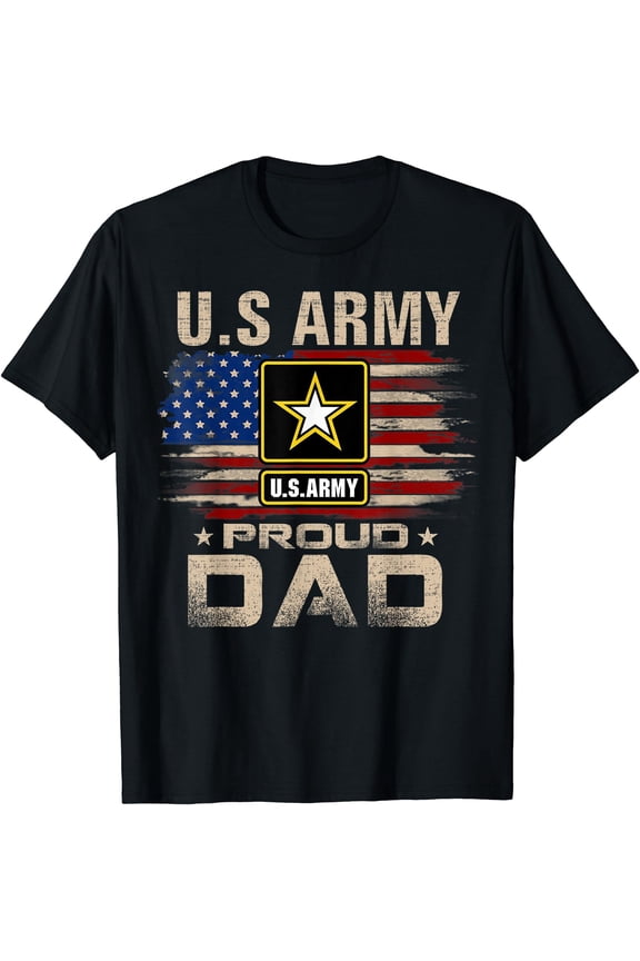 Vintage U.S. Army Proud Dad American Flag T-Shirt - Show Your Pride