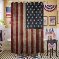 thumbnail image 1 of Vintage U.S. Flag Shower Curtain, 72" x 72", Red White Striped Star Independence Day Waterproof Bathroom Curtain Washable Shower Curtain Set with 12 Hooks, 1 of 9
