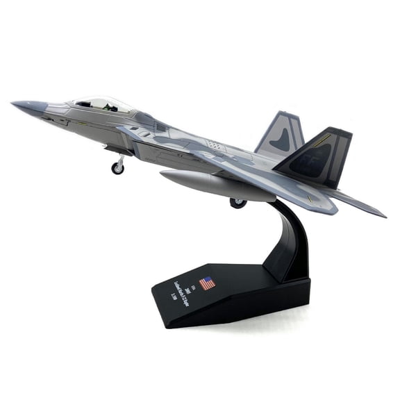 Vintage US F-22 Fighter Model 1/100 Alloy and ABS Plastic Construction for Aviation Collectibles Enthusiast