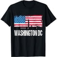 thumbnail image 1 of Vintage US Flag American City Skyline Washington DC T-Shirt, 1 of 5