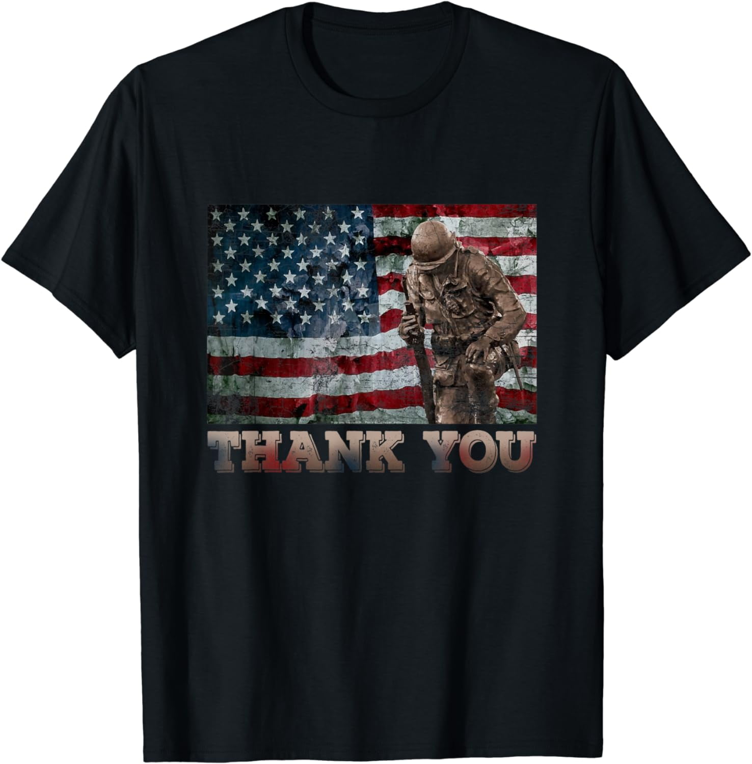 Vintage US Flag Veteran Thank You Military Boot Veteran Day T-Shirt ...