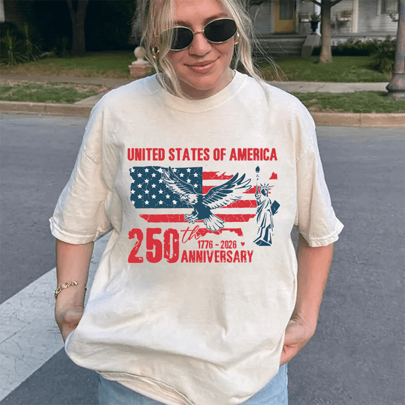Vintage USA 250 Years Independence Celebration Shirt